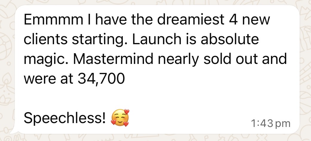 Client win message