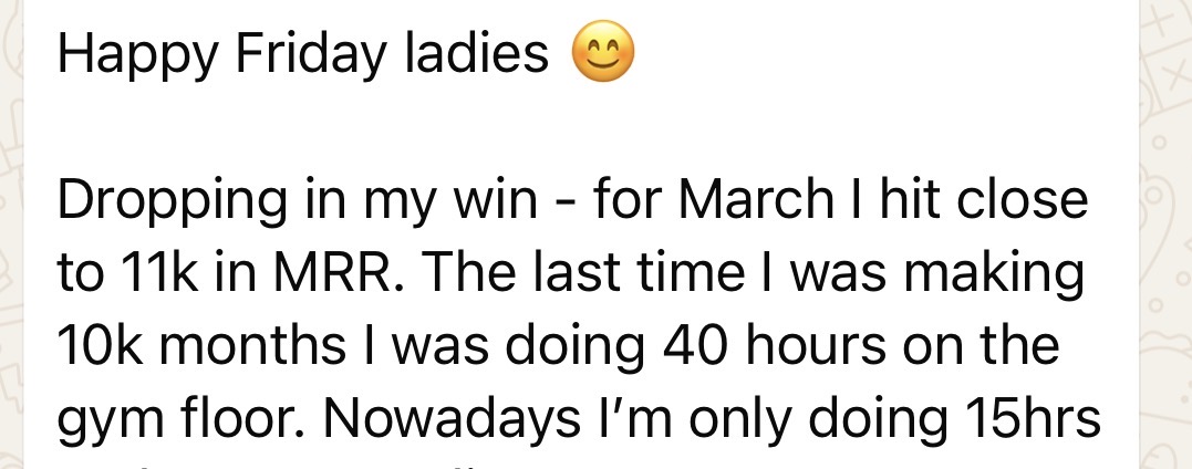 Client win message