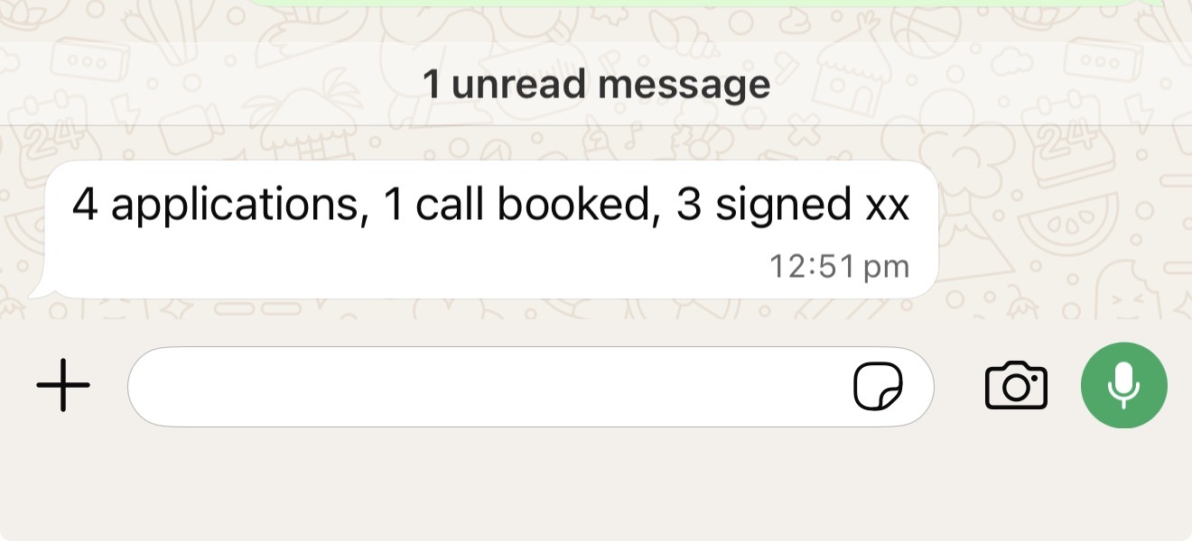 Client win message