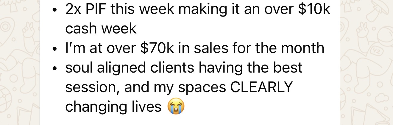 Client win message