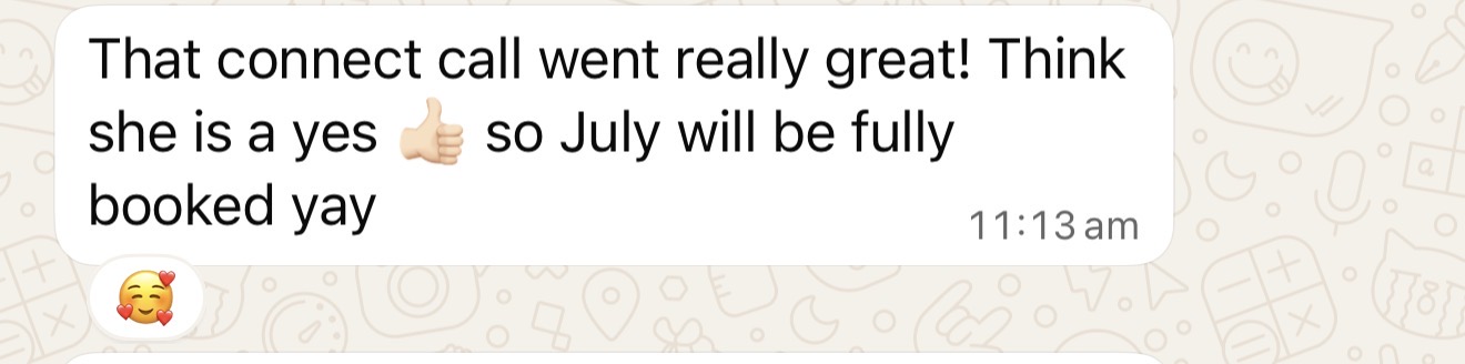 Client win message